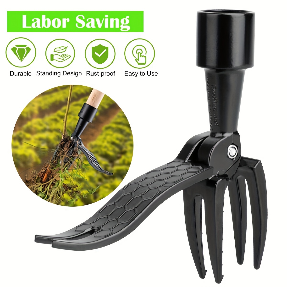 Gardening Tools To Remove Grass - Stand Up Weed Puller Claw เครื่องมืออลูมิเนียม