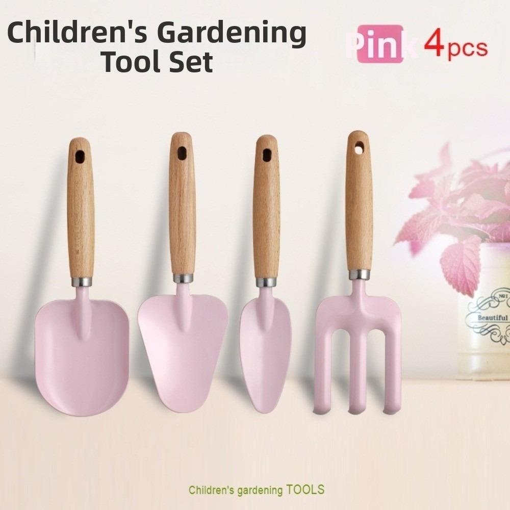 Gardening Tools Kids - ชุดเครื่องมือทำสวนสำหรับเด็กหลากสีสัน ชุดอุปกรณ์ปลูกต้นไม้สำหรับเด็กน้ำหนักเบา วัสดุปลอดภัย ชุดพลั่วทำสวนขนาดเล็ก