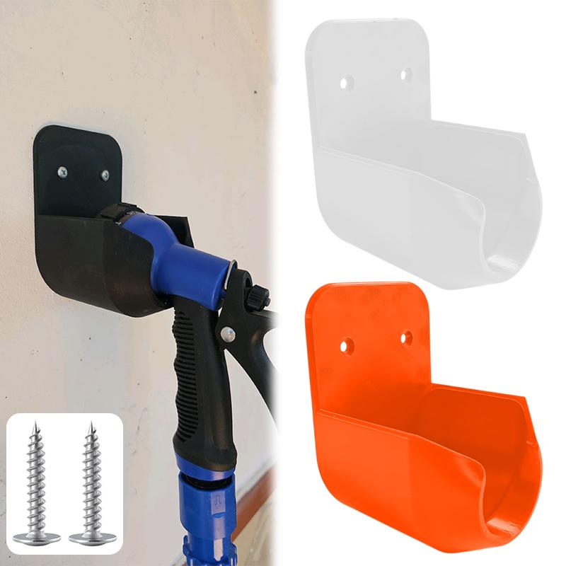 Garden Hose Nozzle - ขายึดหัวฉีดน้ำสำหรับติดผนัง พร้อมสกรูและรูระบายน้ำ สำหรับรดน้ำสวน ล้างรถ และเก็บอุปกรณ์ทำสวน
