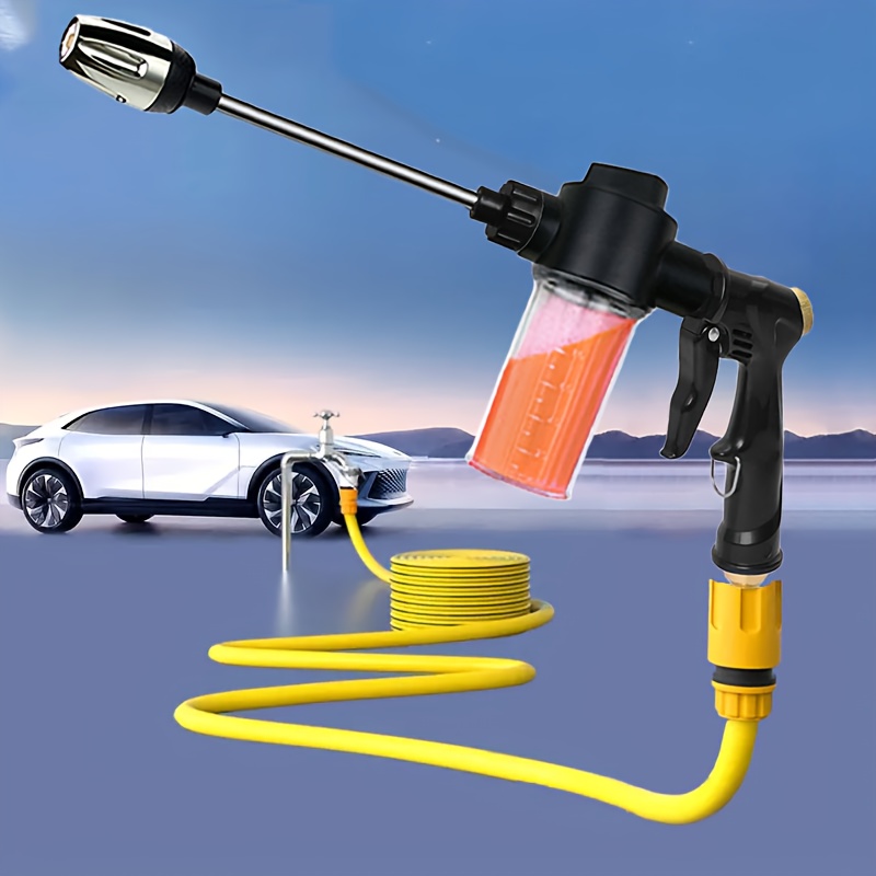 Garden Hose Nozzle - ปืนฉีดน้ำรดน้ำต้นไม้ หัวฉีดแรงดันสูง ปืนฉีดน้ำล้างรถ ปืนฉีดน้ำแบบยาวสำหรับใช้ในบ้าน เครื่องมือทำความสะอาดสนามหญ้าและระบบชลประทาน