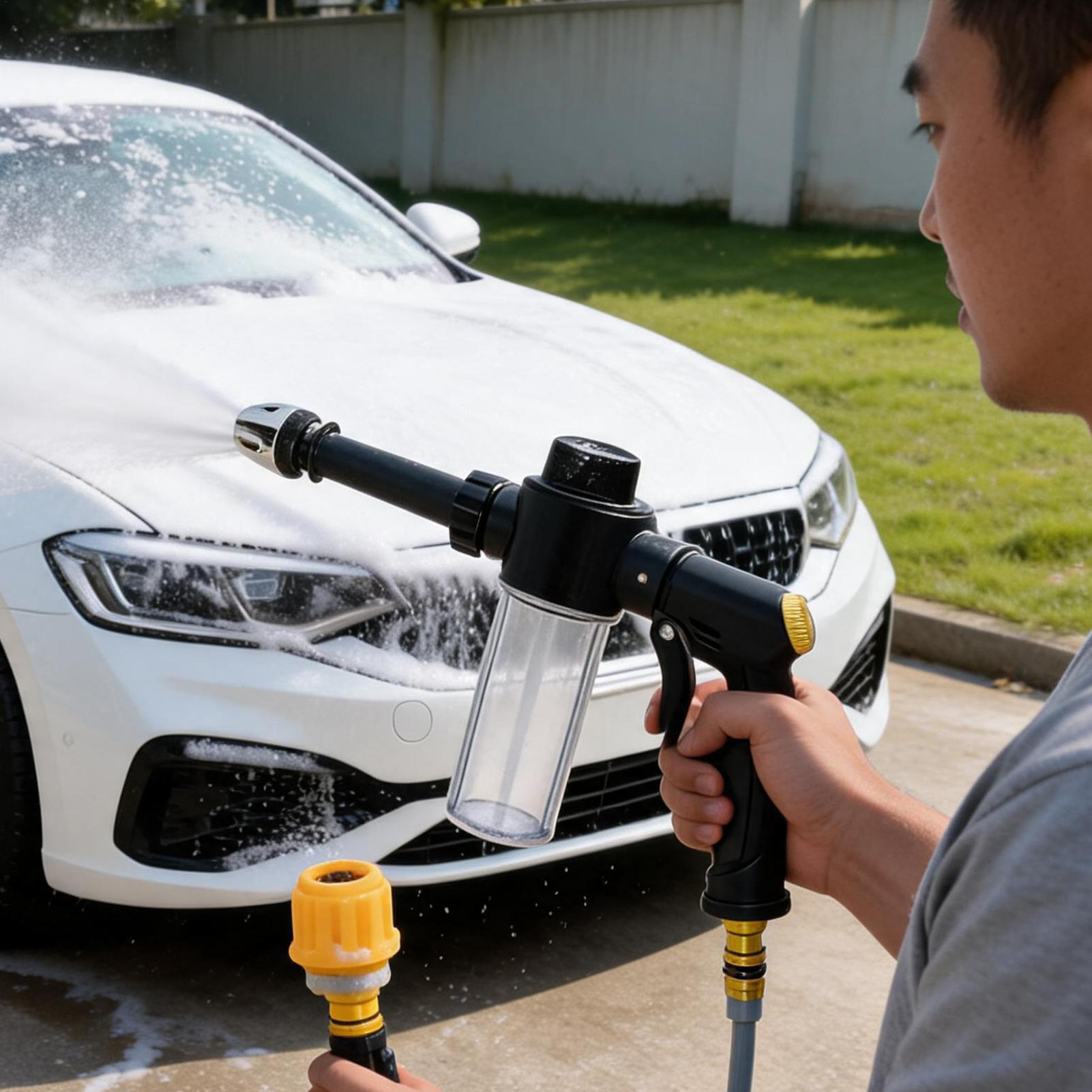 หัวฉีดน้ำสำหรับสายยางพร้อมขวดโ - Garden Hose Nozzle บทวิจารณ์และราคา