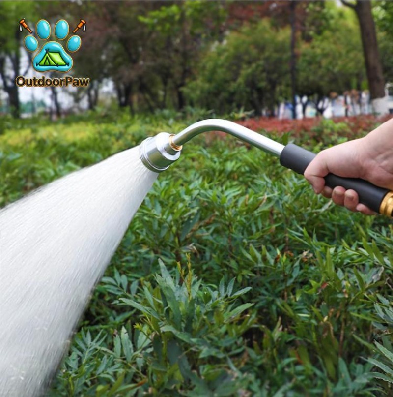 สายยางรดน้ำแรงดันสูงอะลูมิเนีย - Garden Hose Nozzle บทวิจารณ์และราคา