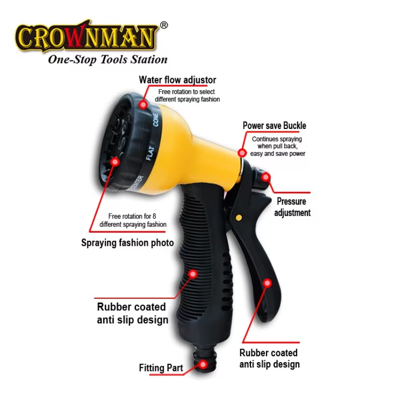 ชุดหัวฉีดน้ำรดต้นไม้คุณภาพสูง  - Garden Hose Nozzle บทวิจารณ์และราคา