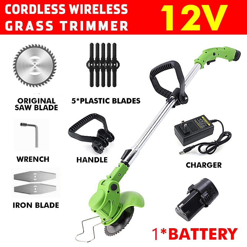 เครื่องตัดหญ้าไร้สายแบบชาร์จไฟ - Gardening Tools Lawn Mower บทวิจารณ์และราคา