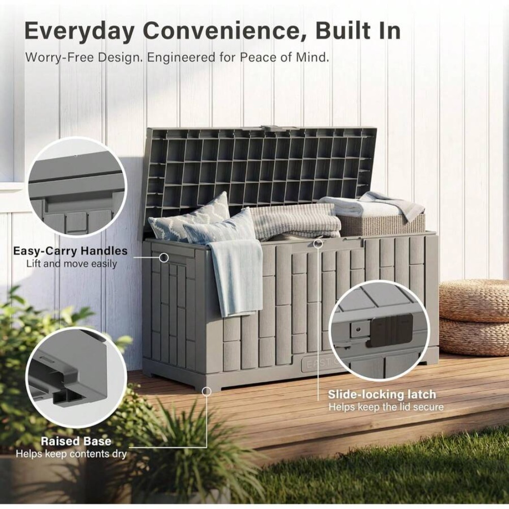 กล่องเก็บของกลางแจ้ง 60 แกลลอน - Gardening Tools Box บทวิจารณ์และราคา
