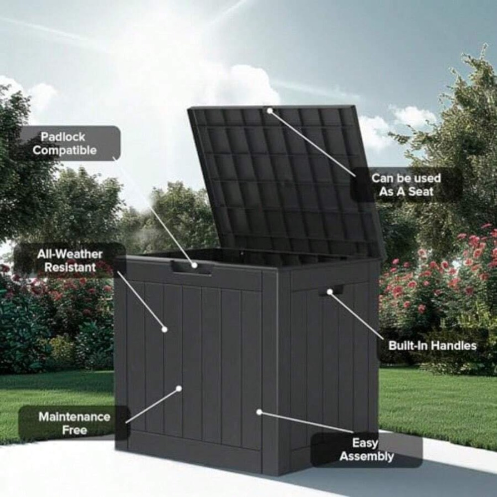 กล่องเก็บของกลางแจ้ง วัสดุเรซิ - Gardening Tools Box บทวิจารณ์และราคา