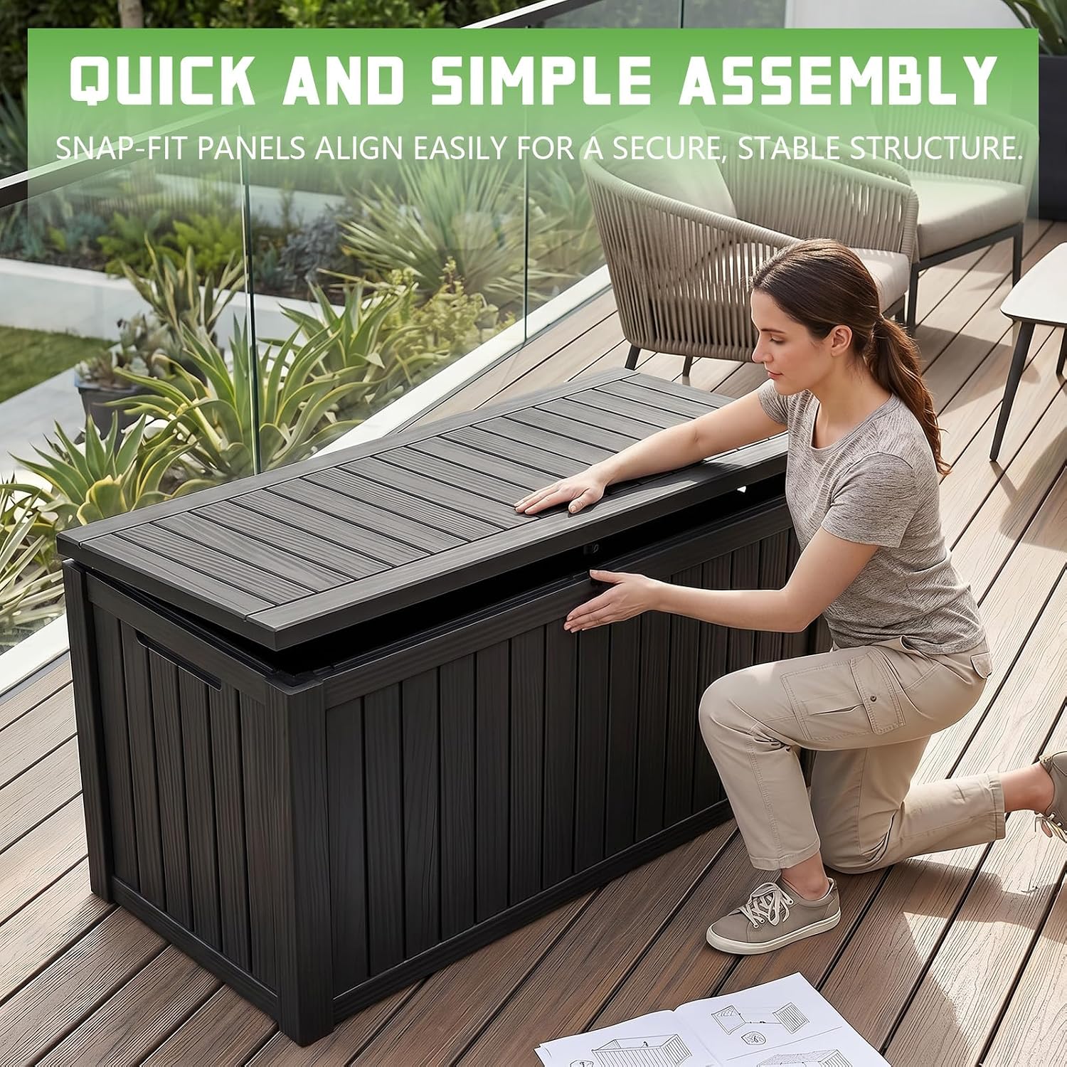 กล่องเก็บของกลางแจ้งขนาด 200 แ - Gardening Tools Box บทวิจารณ์และราคา