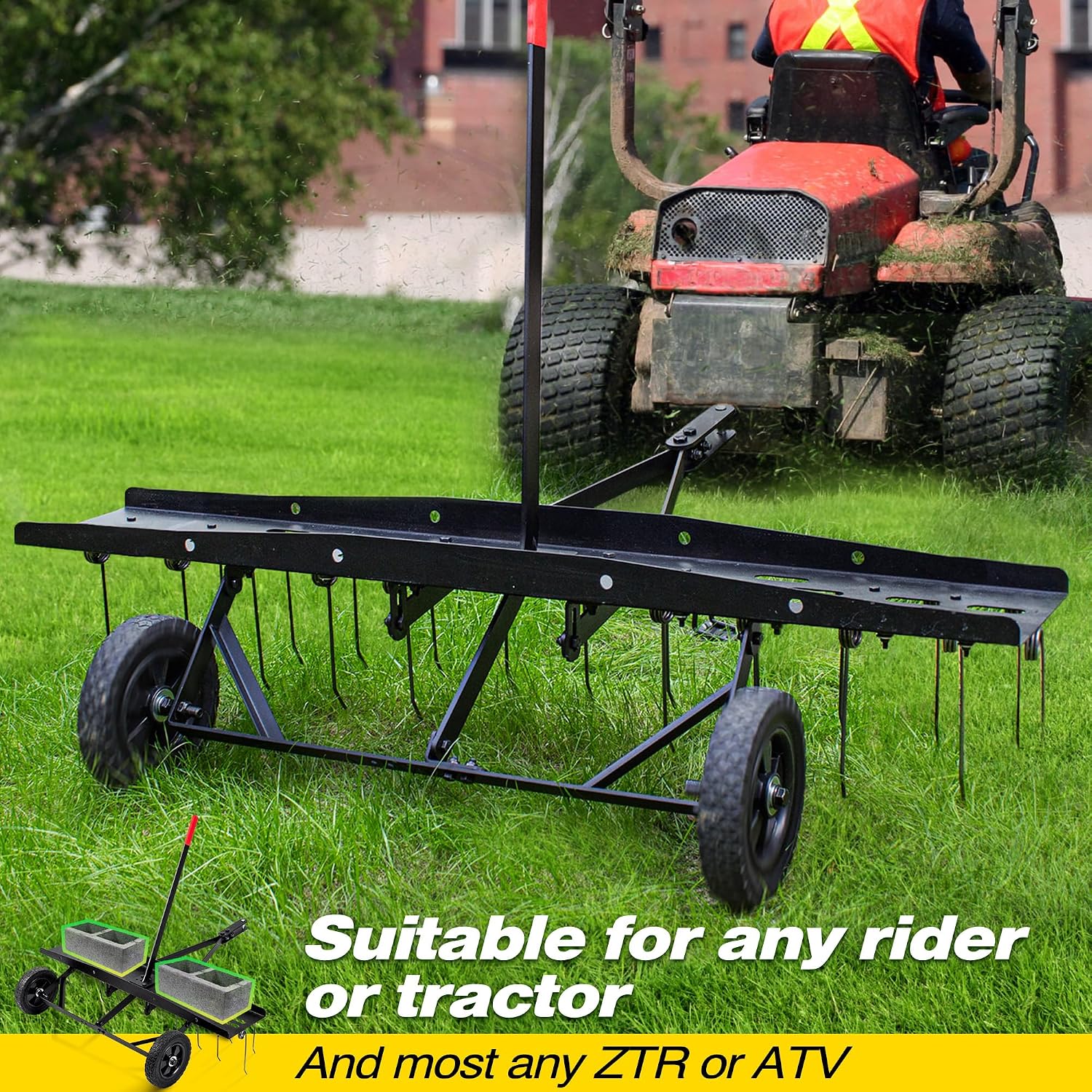อุปกรณ์คราดพรวนดินแบบลากจูงสำห - Gardening Tools Lawn Mower บทวิจารณ์และราคา