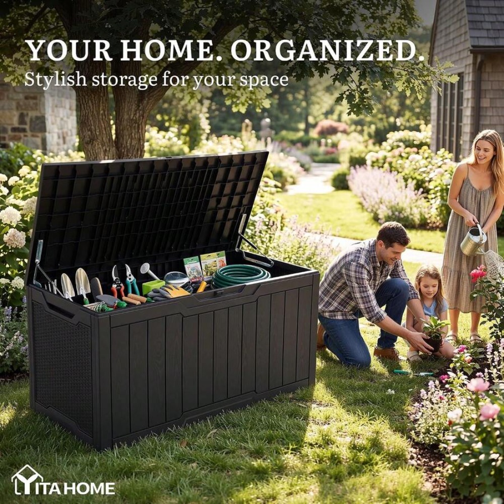กล่องเก็บของกลางแจ้งขนาดใหญ่ 1 - Gardening Tools Box บทวิจารณ์และราคา