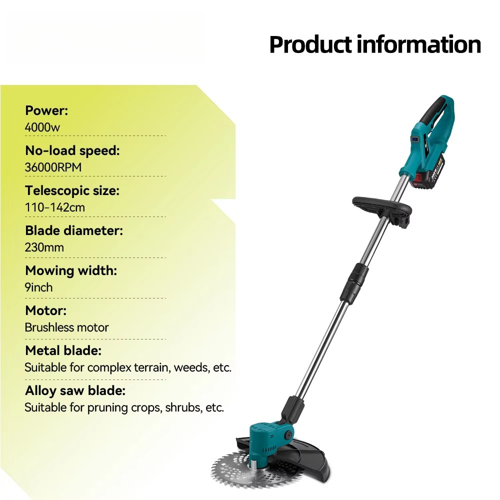 เครื่องตัดหญ้าไฟฟ้า 4000W สำหร - Gardening Tools Lawn Mower บทวิจารณ์และราคา