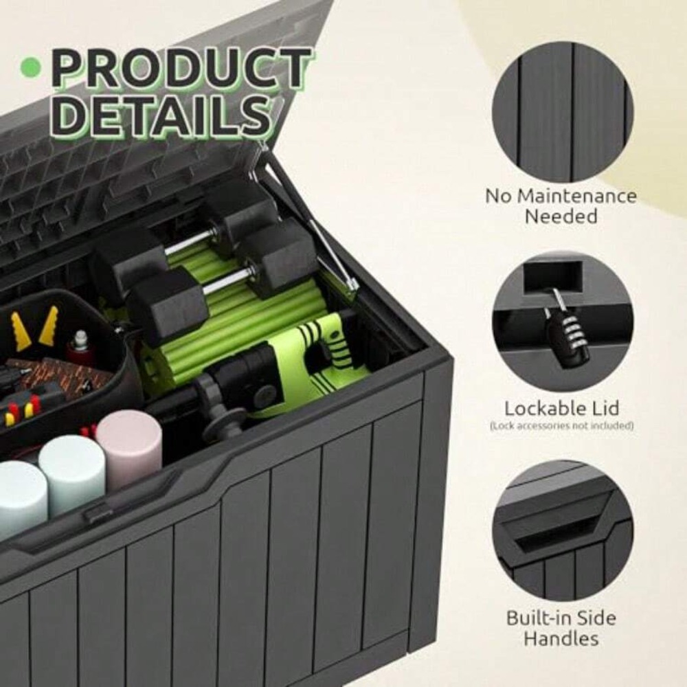 กล่องเก็บของกันน้ำขนาด 80 แกลล - Gardening Tools Box บทวิจารณ์และราคา