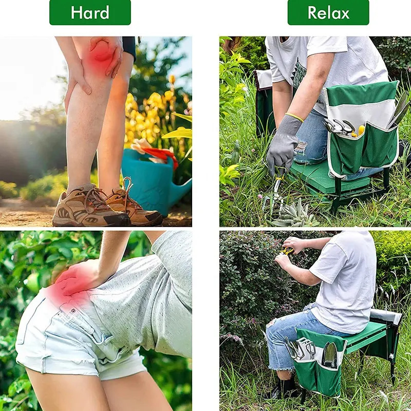 เก้าอี้พับได้ 2-in-1 สำหรับทำส - Gardening Tools Kit For Sale บทวิจารณ์และราคา