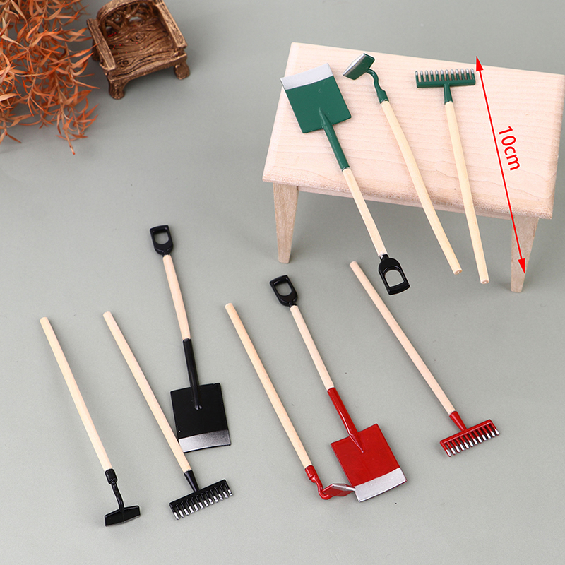 3ชิ้นบ้านตุ๊กตา1:12ขนาดเล็กพลั - Gardening Tools Shovel บทวิจารณ์และราคา